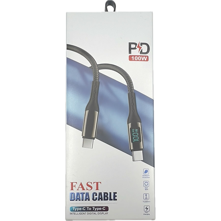 Cablu de date Type C - Type C  PD 100W negru blister