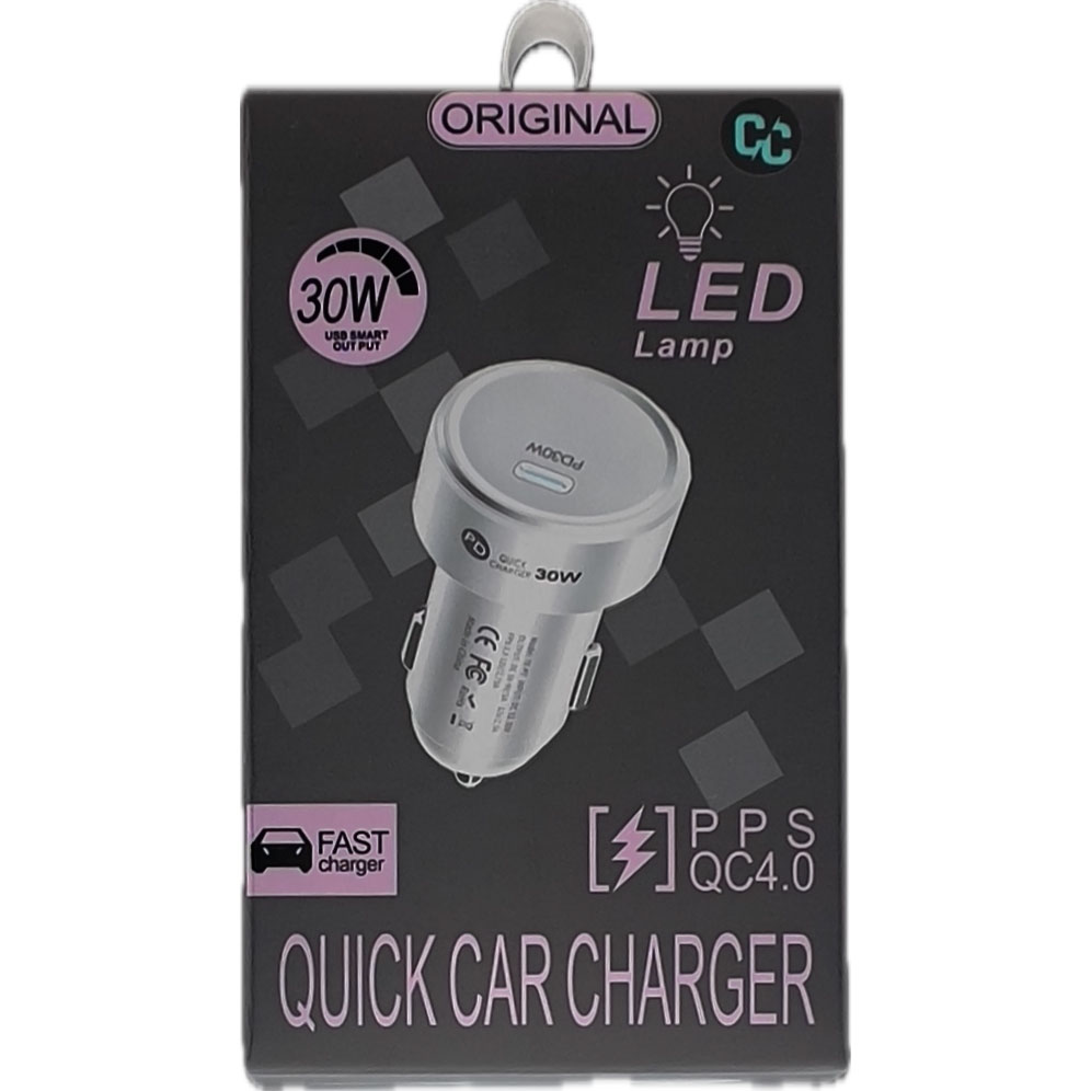 INCARCATOR AUTO 30 W CU CONECTARE TYPE C - NEGRU