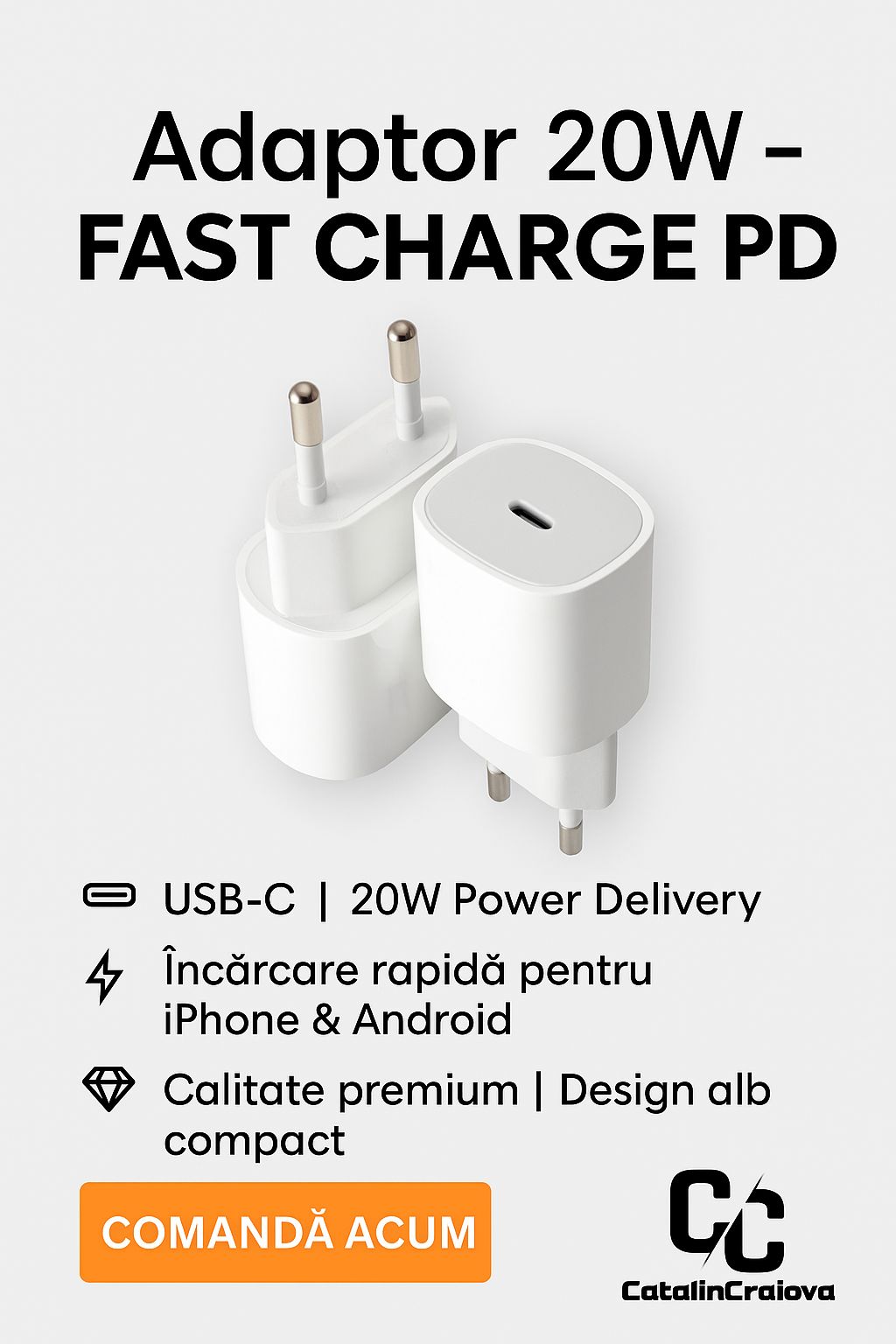 Adaptor retea PD 20W